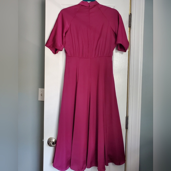 Diane Mock Neck Fit & Flare Midi Dress - Picture 4 of 10